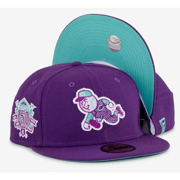 New Era Other - New Era Cincinnati Reds Grape Soda 59FIFTY Fitted Hat Exclusive Size 7 3/8